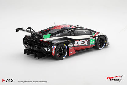 Topspeed Lamborghini Huracan GT3 EVO2 #45 DEX Wayne Taylor Racing IMSA 2026 Daytona 24hrs 1:18