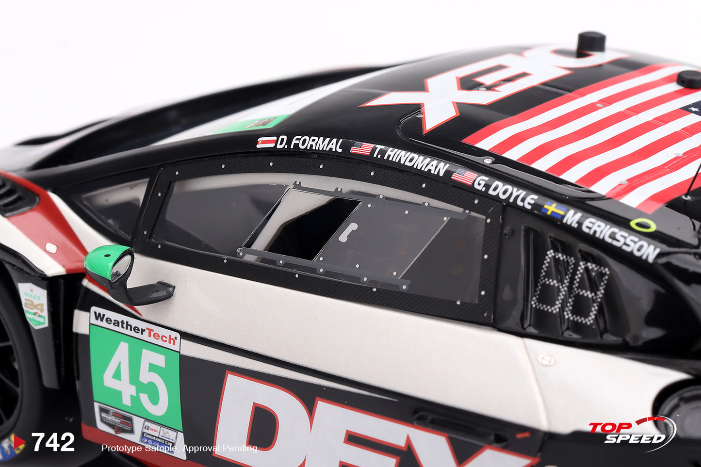 Topspeed Lamborghini Huracan GT3 EVO2 #45 DEX Wayne Taylor Racing IMSA 2026 Daytona 24hrs 1:18