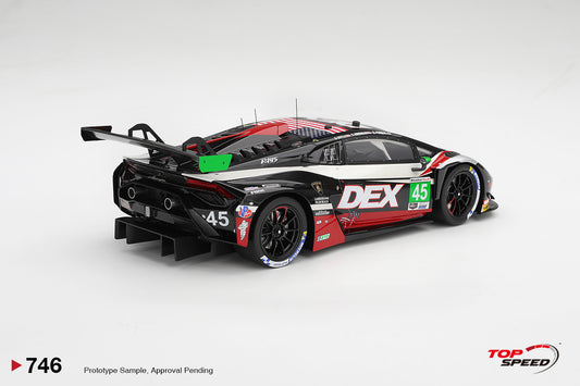 Topspeed Lamborghini Huracan GT3 EVO2 #45 DEX Wayne Taylor Racing IMSA WINNER 2026 Laguna Seca 1:18