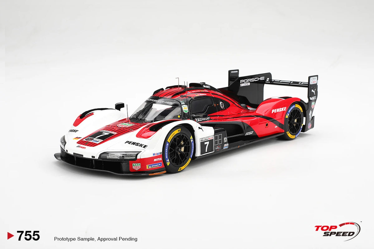 Topspeed Porsche 963 #7 Penske Motorsport IMSA 2026 Daytona 24Hrs WINNER Red 1:18