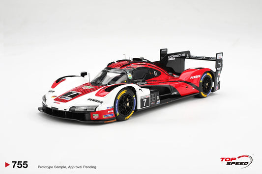 Topspeed Porsche 963 #7 Penske Motorsport IMSA 2026 Daytona 24Hrs WINNER Red 1:18