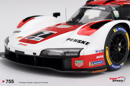 Topspeed Porsche 963 #7 Penske Motorsport IMSA 2026 Daytona 24Hrs WINNER Red 1:18
