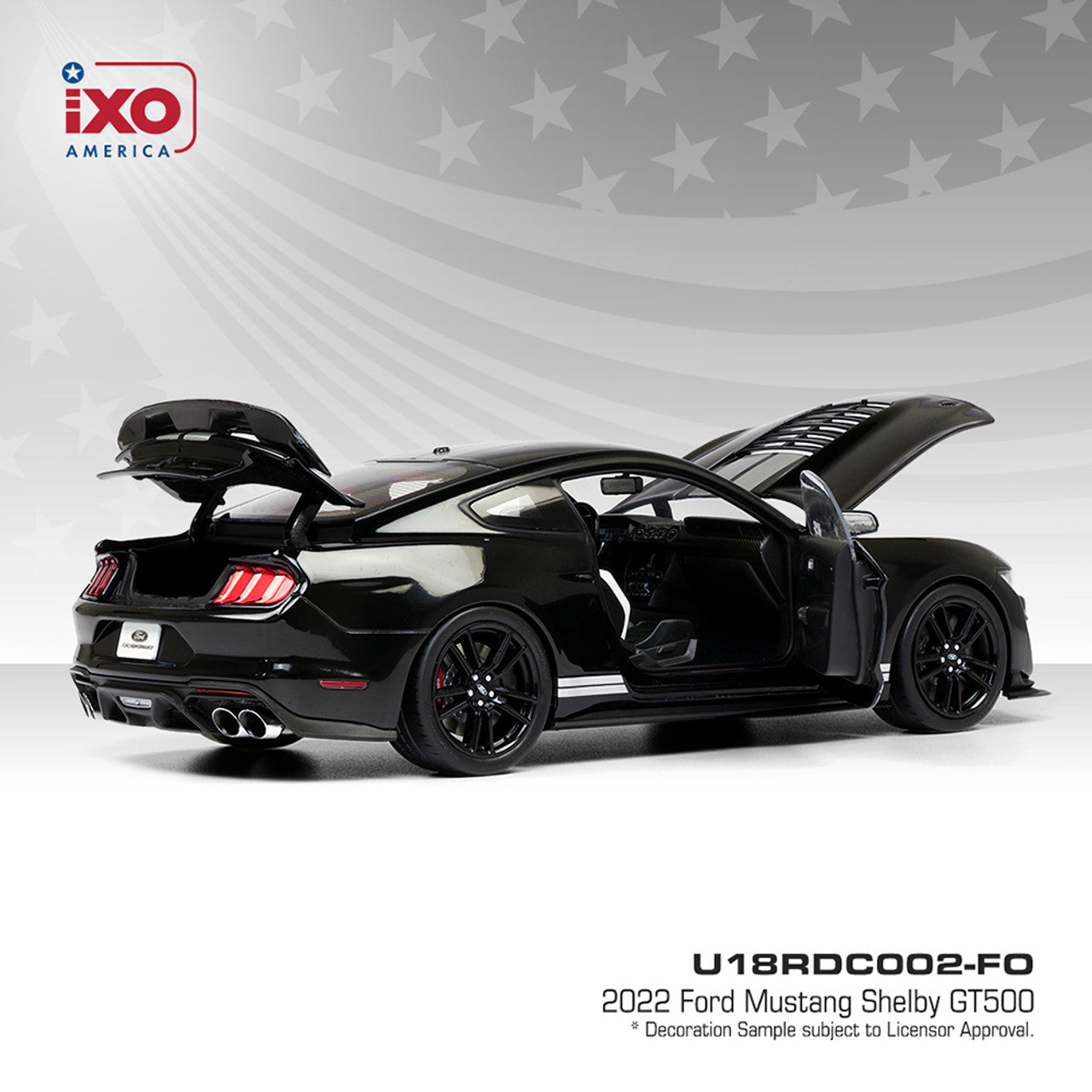 Ixo 2022 Ford Shelby Mustang Shelby GT500 Shadow Black 1:18