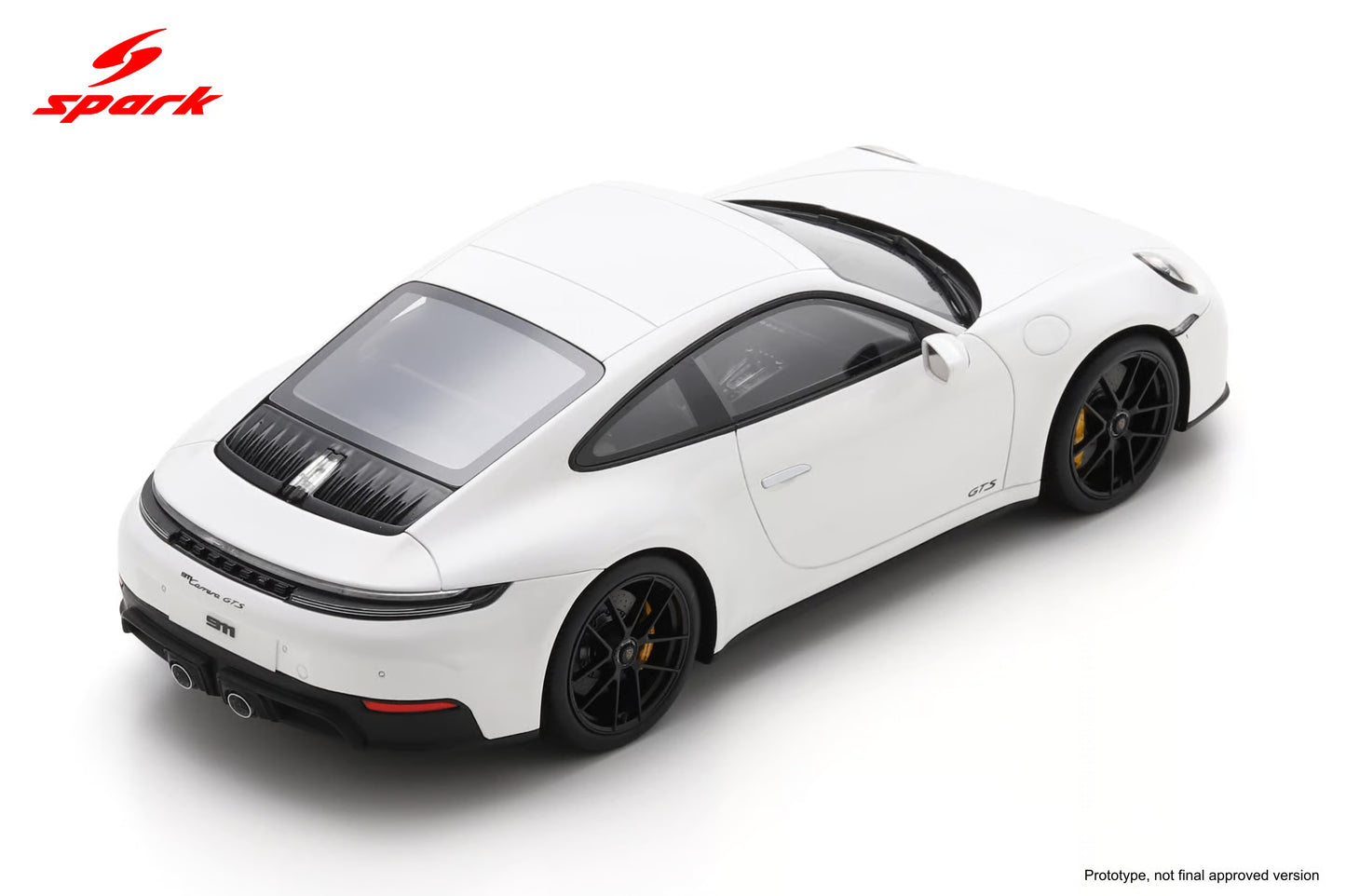 Spark-Model 2025 Porsche 911 (992.2) Carrera GTS White 1:18 WITH DISPLAY