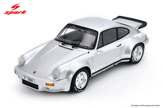 Spark Model 1973 Porsche 911 Turbo Studie IAA 143 SPA Silver 1:18 WITH DISPLAY