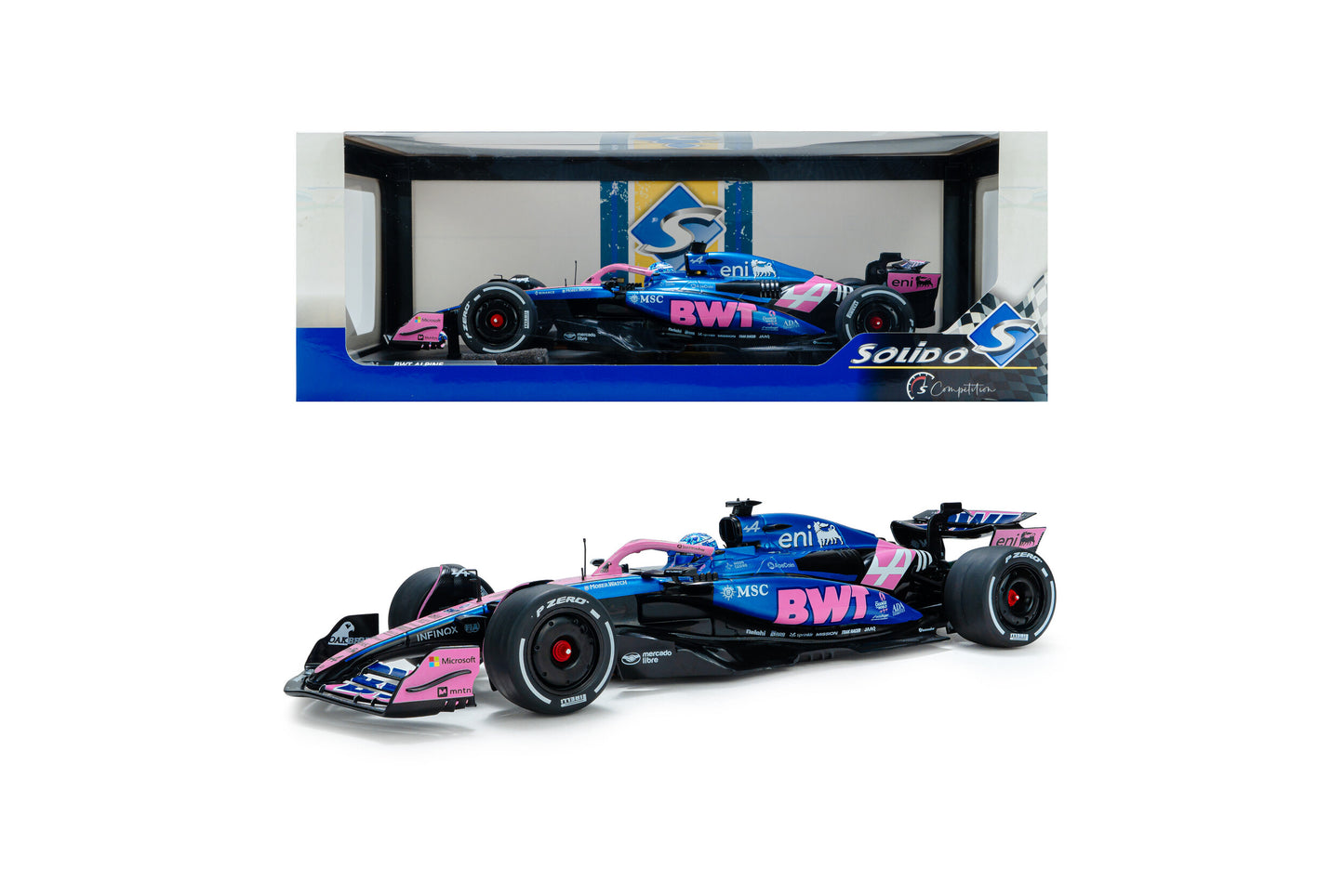 Solido Alpine F1 Team A525 #10 Gasly Bahrain GP 2025 Pink 1:18