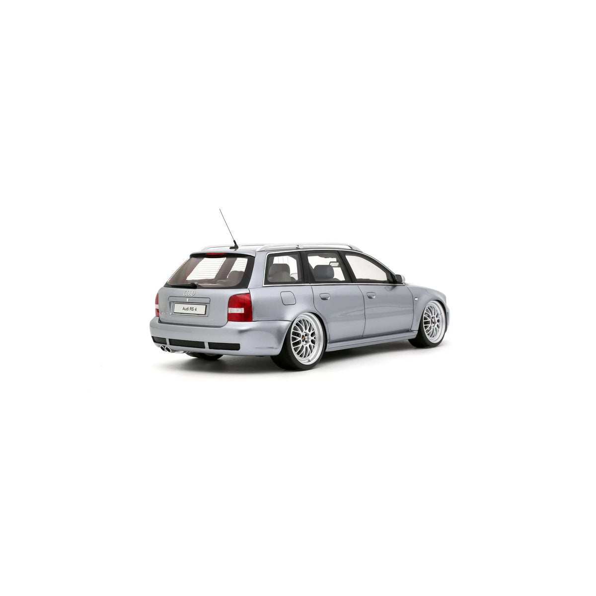 Otto 2000 Audi RS4 Avant B5 2.7L V6 Biturbo "Stanced" Avus Silver 1:18