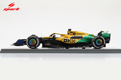 Spark-Model Mclaren F1 Team MCL38 Lando Norris 4th Monaco GP 2024 1:18