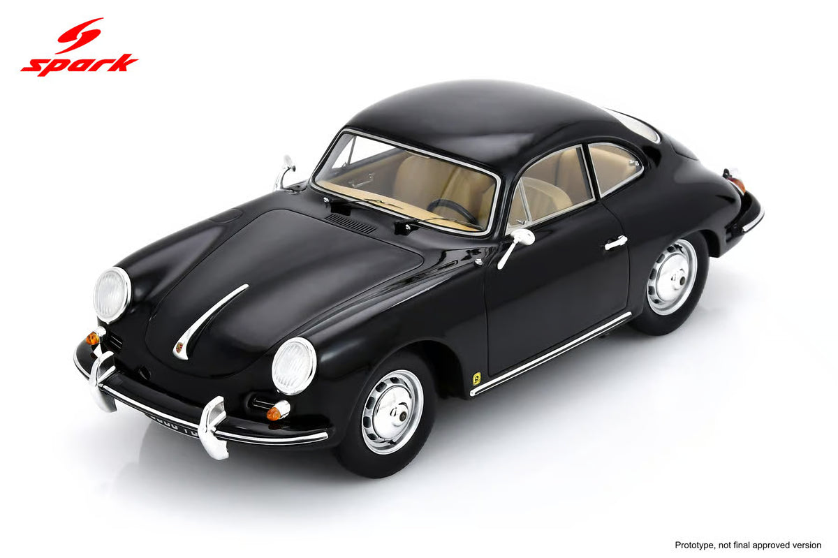 Spark Model Porsche 356 BT6 Black 1:18 WITH DISPLAY