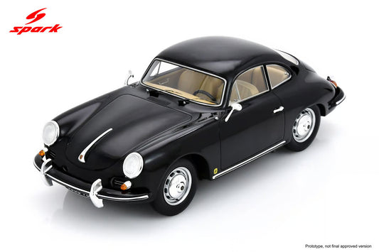Spark Model Porsche 356 BT6 Black 1:18 WITH DISPLAY