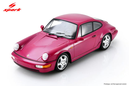 Spark Model 1992 Porsche 911 964 RS Street Rubystar Neo 1:18 WITH DISPLAY