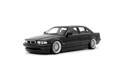 Otto 2000 BMW 740iL E38 Sedan Low Stance Jet Black 668 1:18