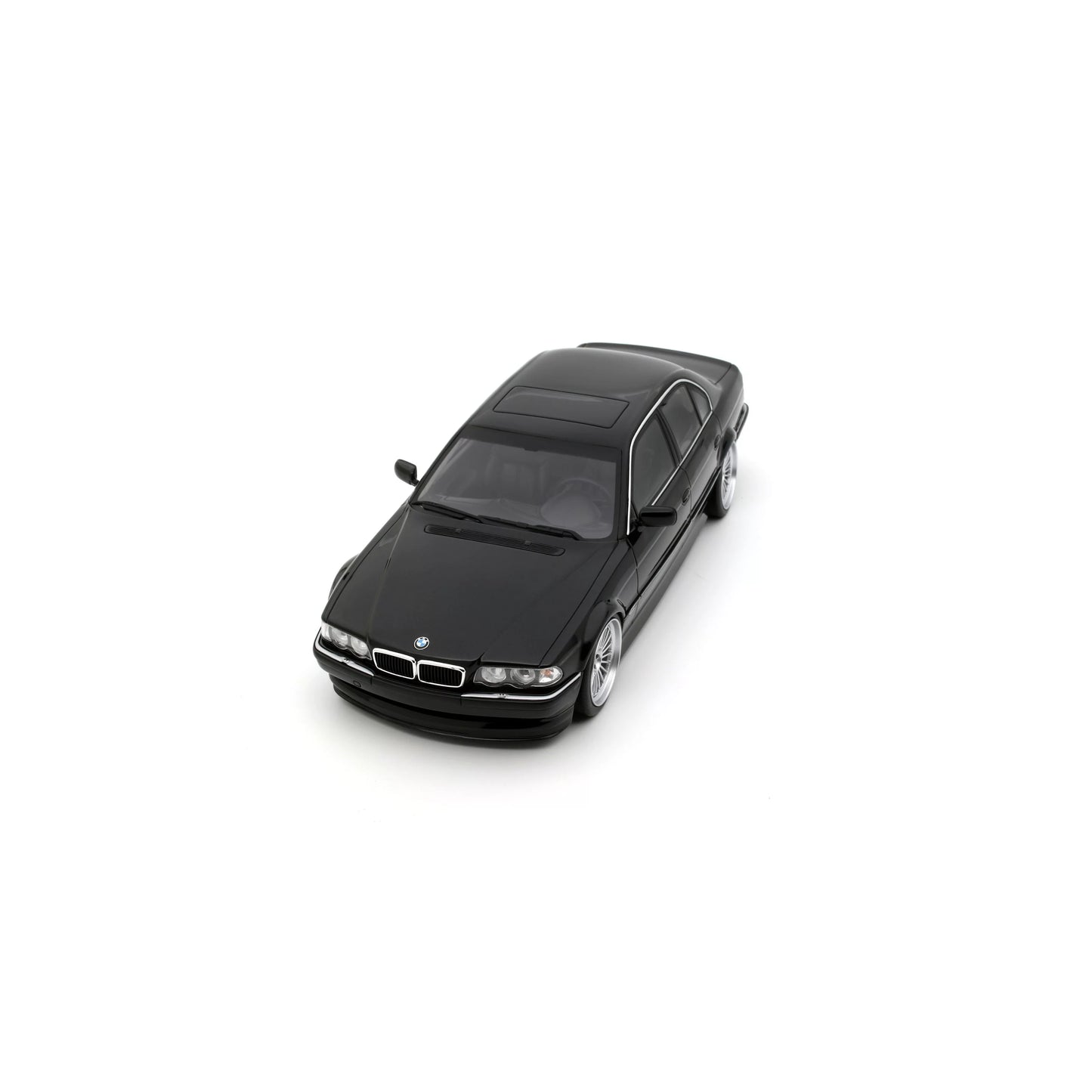Otto 2000 BMW 740iL E38 Sedan Low Stance Jet Black 668 1:18