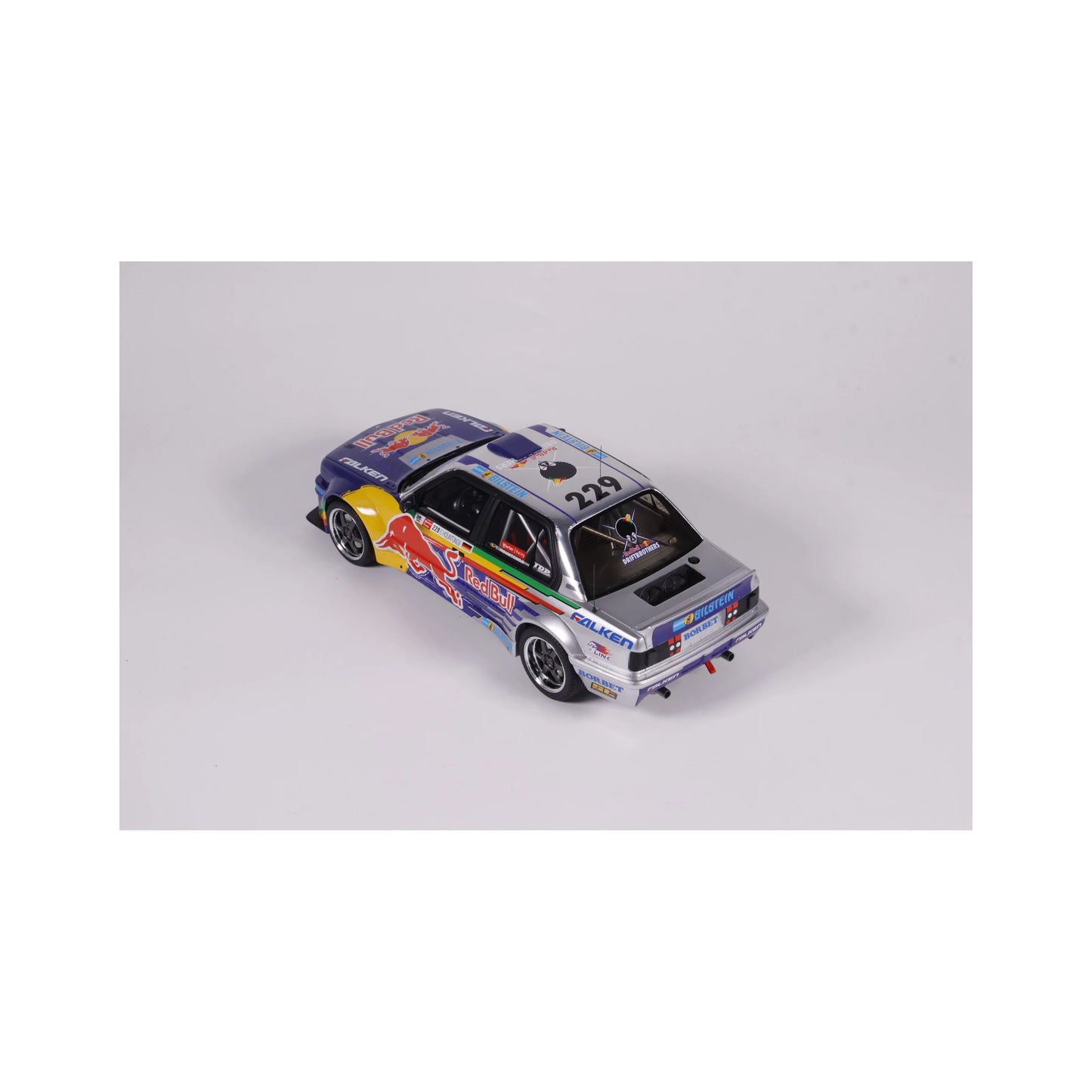 Otto 2023 BMW M3 E30 V8 Drift Car Red Bull Blue 1:18