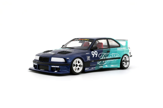 Otto 2024 BMW E36 M3 Khyzyl Saleem "My Kyza" Blue & Green 1:18