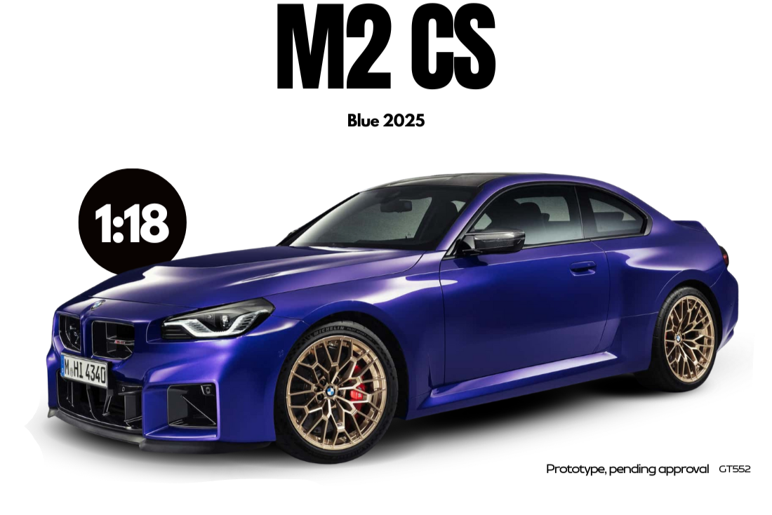 GT Spirit 2025 BMW M2 (G87) Coupe Individual Velvet Blue Metallic 1:18