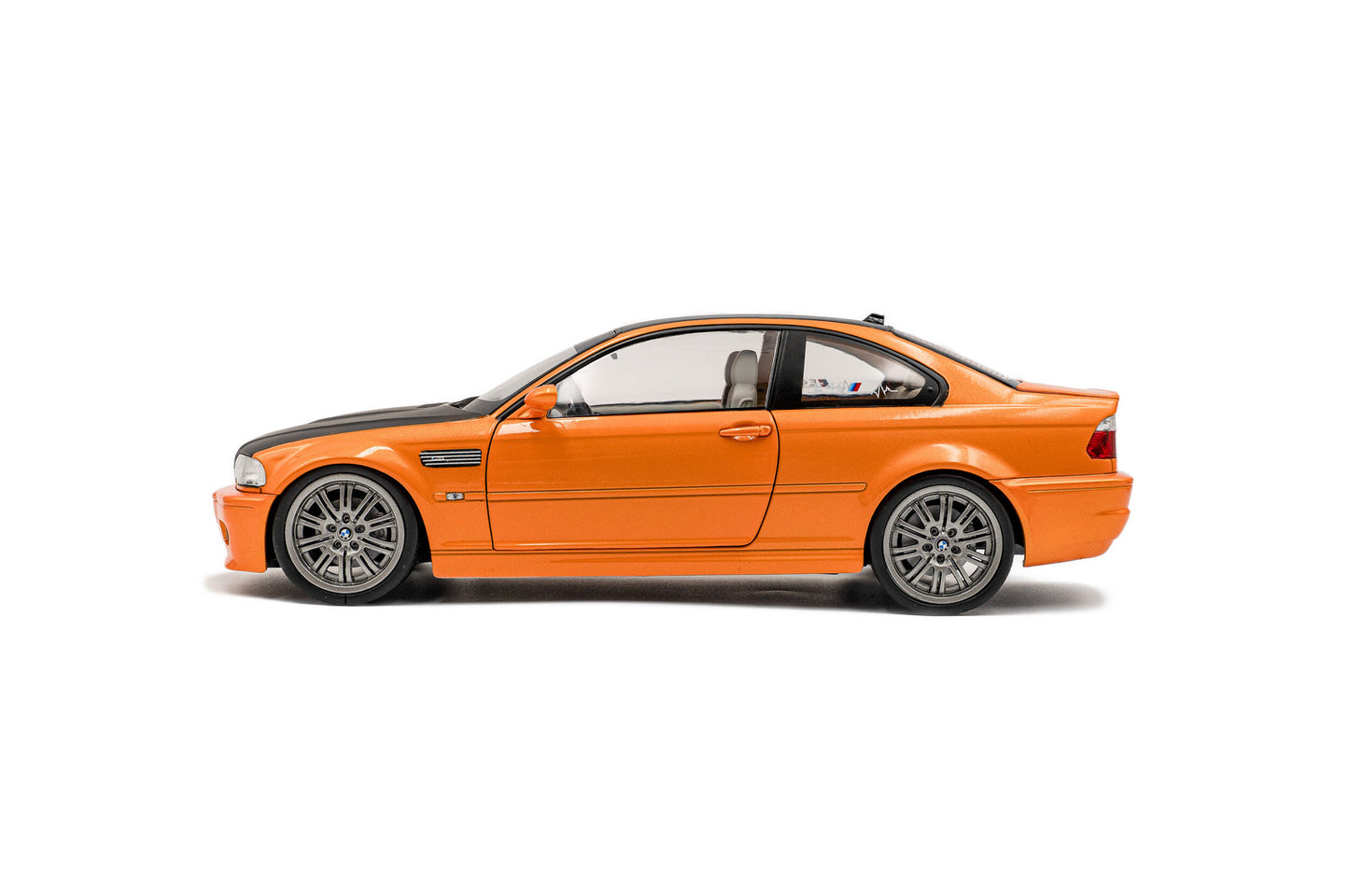 Solido 2000 BMW E46 Coupe Orange w/ Black Hood 1:18