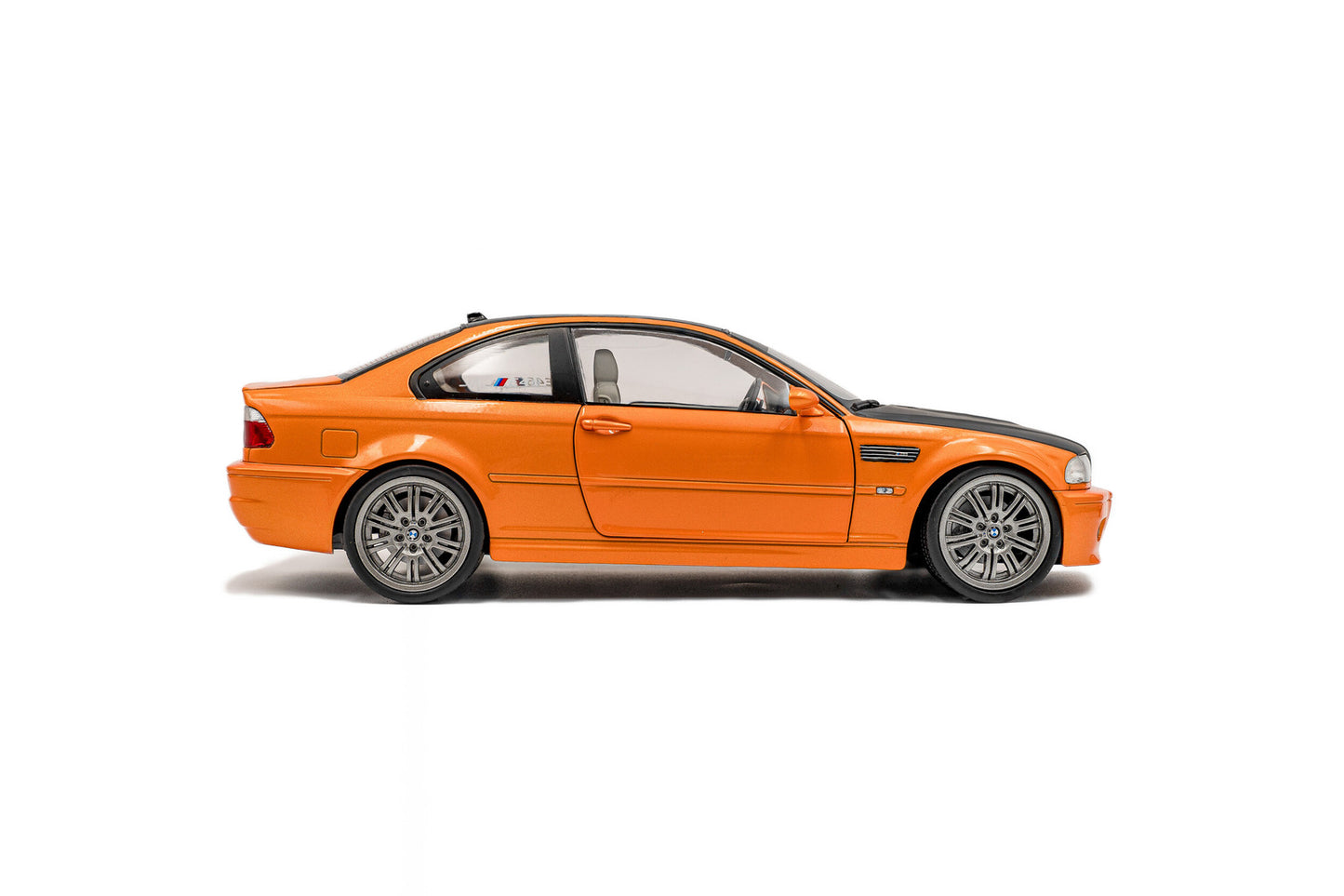 Solido 2000 BMW E46 Coupe Orange w/ Black Hood 1:18