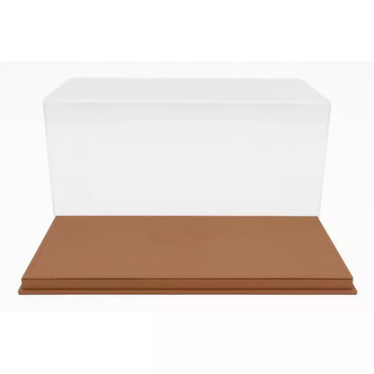 Luxbox Display Case with Brown Leather (synthetic) Base 1:12