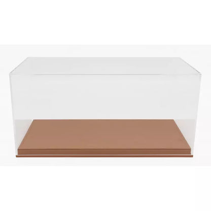 Luxbox Display Case with Brown Leather (synthetic) Base 1:12