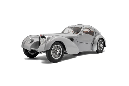 Solido 1937 Bugatti Atlantic Type 57 SC Matte Silver 1:18
