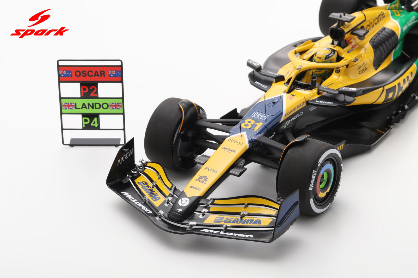 Spark-Model Mclaren F1 Team MCL38 Oscar Piastri 2nd Monaco GP 2024 1:18
