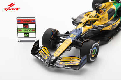 Spark-Model Mclaren F1 Team MCL38 Oscar Piastri 2nd Monaco GP 2024 1:18