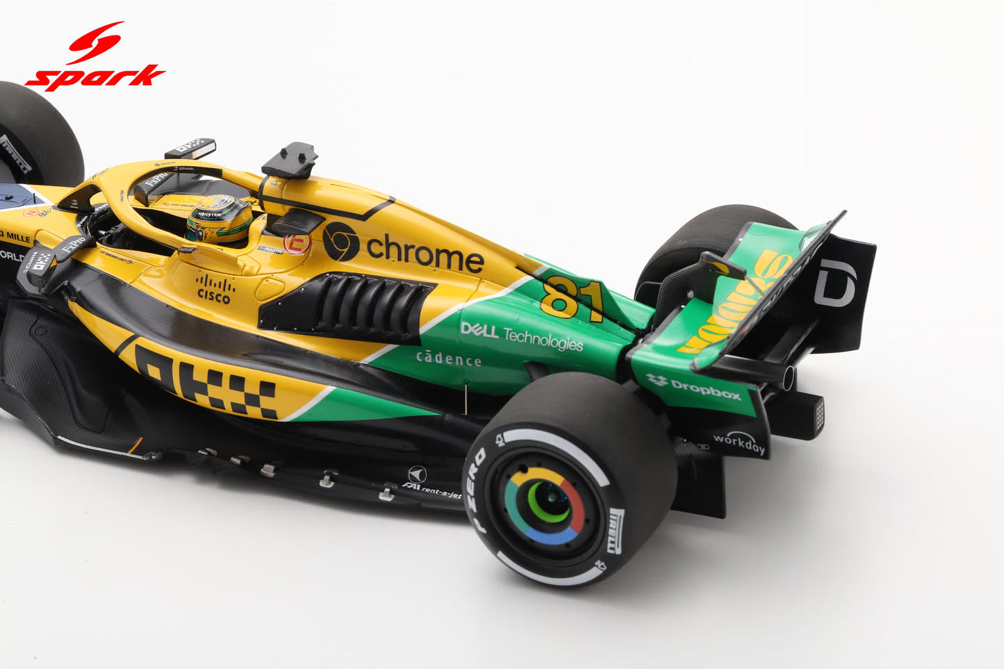 Spark-Model Mclaren F1 Team MCL38 Oscar Piastri 2nd Monaco GP 2024 1:18