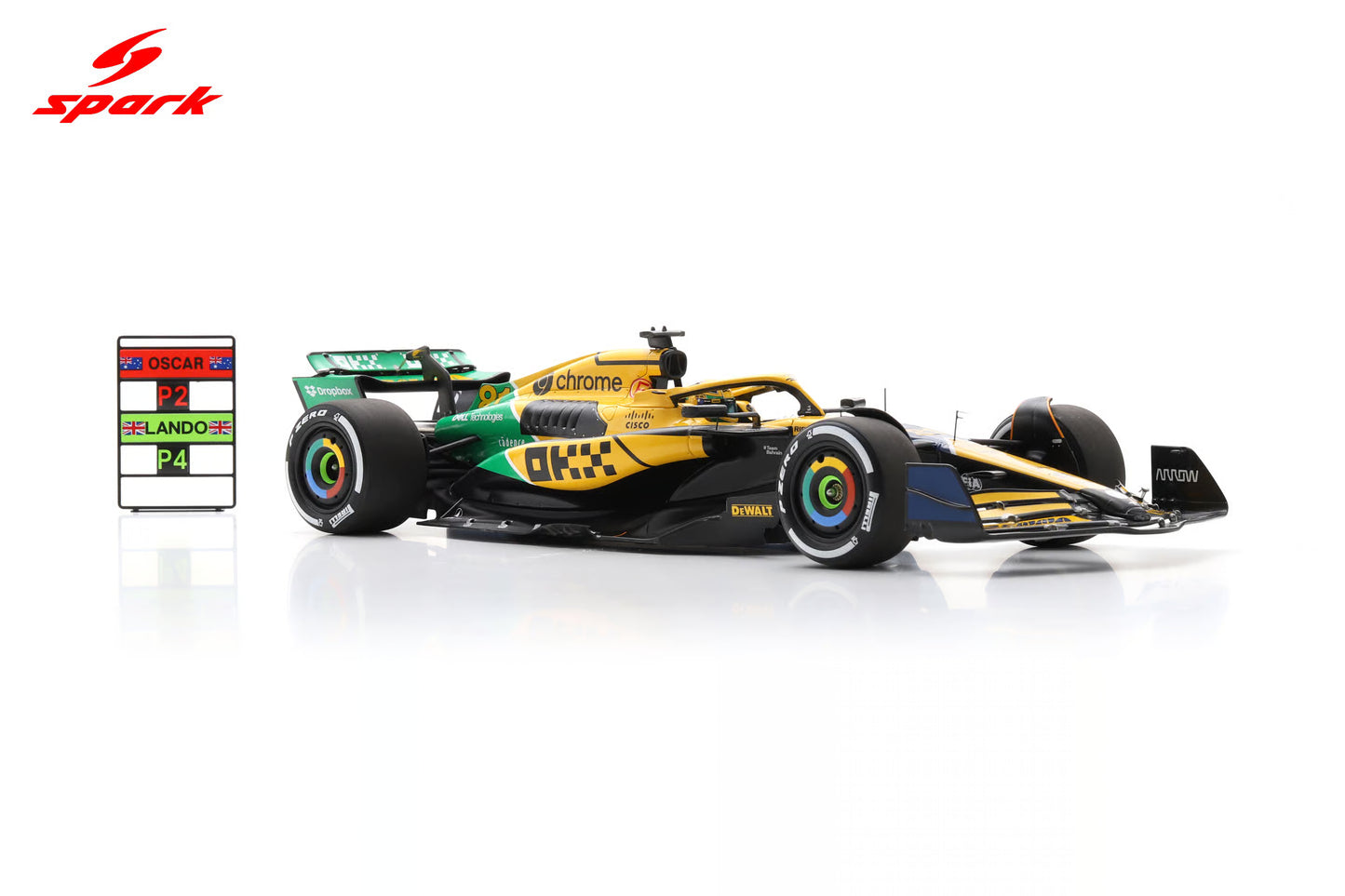 Spark-Model Mclaren F1 Team MCL38 Oscar Piastri 2nd Monaco GP 2024 1:18