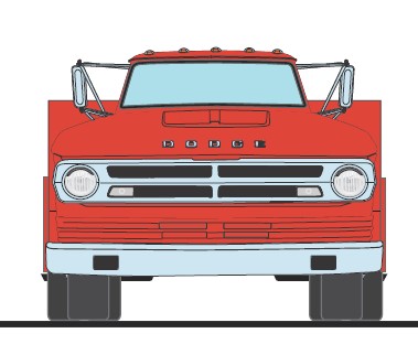 Acme 1970 Dodge D-300 Ramp Truck "The General" Orange 1:18