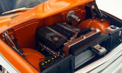 Acme 1970 Chevrolet C-10 Pro Touring Slammed, Orange and White 1:18