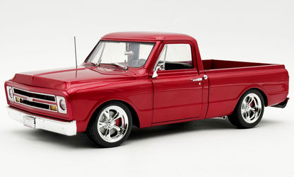 Acme 1967 Chevrolet C-10 Custom Showtime Pickup Truck Deep Candy Red 1:18