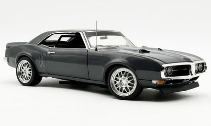 Acme 1968 Pontiac Firebird Street Fighter Silver Bird Gun Metal Grey 1:18