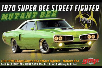 GMP 1970 Dodge Super Bee Street Fighter "Mutant Bee" Green Metallic 1:18