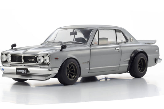 Kyosho Nissan Skyline 2000 GT-R (KPGC10) Modified Silver 1:18