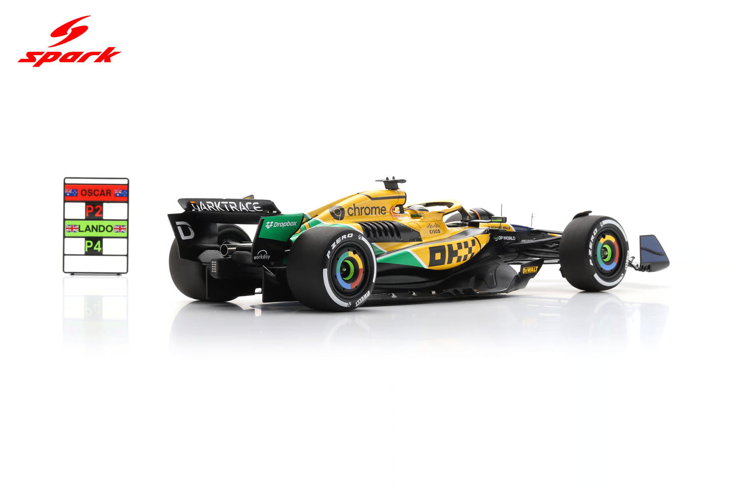 Spark-Model Mclaren F1 Team MCL38 Oscar Piastri 2nd Monaco GP 2024 1:18
