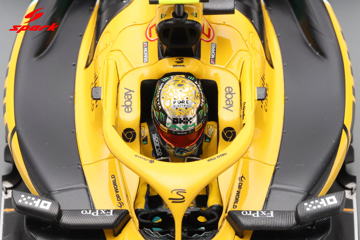 Spark-Model Mclaren F1 Team MCL38 Lando Norris 4th Monaco GP 2024 1:18
