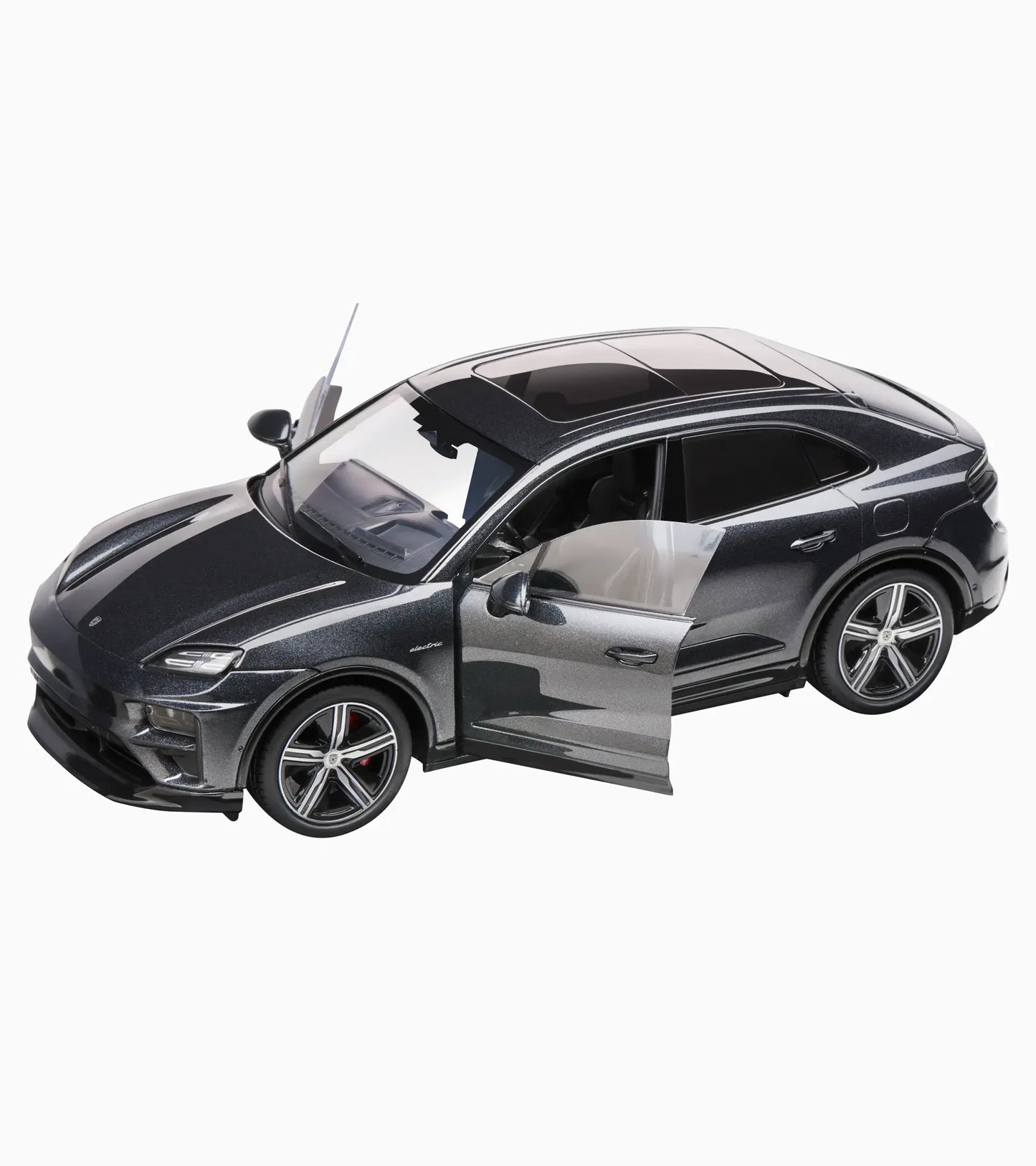 Norev 2024 Porsche Macan Turbo (H2) Volcano Grey DEALER EDITION 1:18