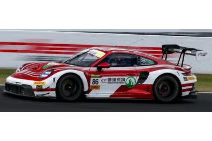 Spark-Model Porsche 911 992 GT3 R #86 High Class Racing 2nd Bathurst 12hr 2026 1:18 WITH DISPLAY
