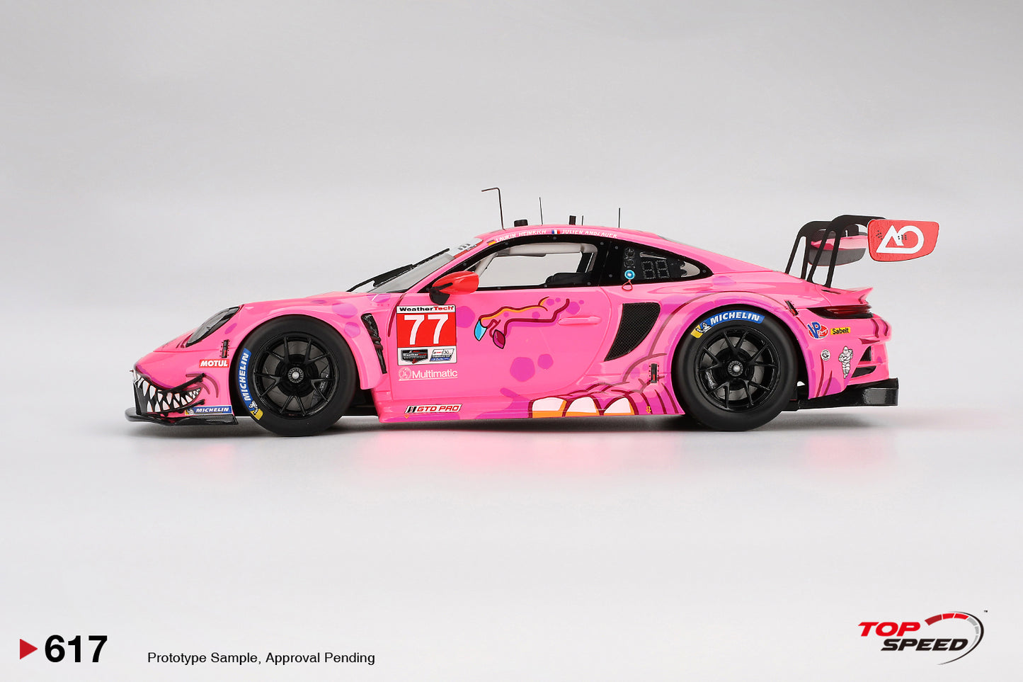 Topspeed Porsche 911 GT3 R (992) #77 Roxy AO Racing 2024 IMSA Road America 1:18