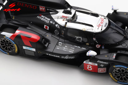 Spark Model Toyota GR010 Hybrid LMDh Team Toyota Gazoo Racing #8 WEC 24hrs Le Mans 2025 Black 1:18 WITH DISPLAY