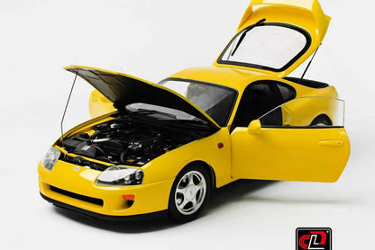LCD Toyota Supra A80 Yellow 1:18