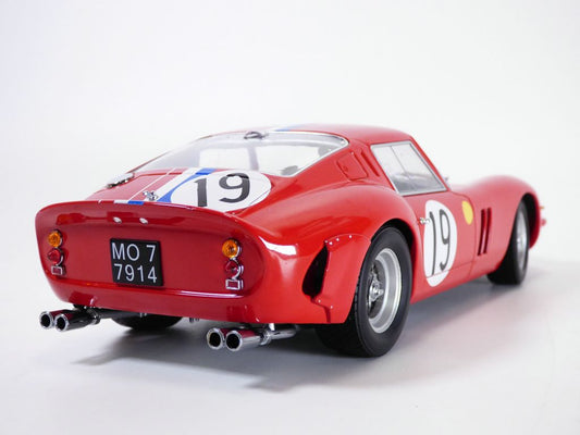 KK Scale 1962 Ferrari 250 GTO #19 24hr Le Mans 1962 Red 1:18