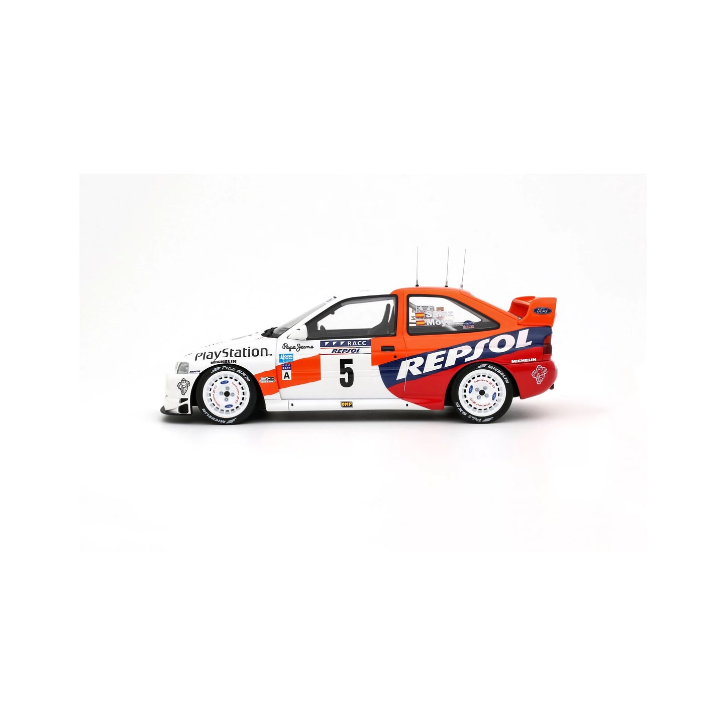 Otto 1997 Ford Escort WRC Rallye Catalunya (Sainz) White and Red 1:18