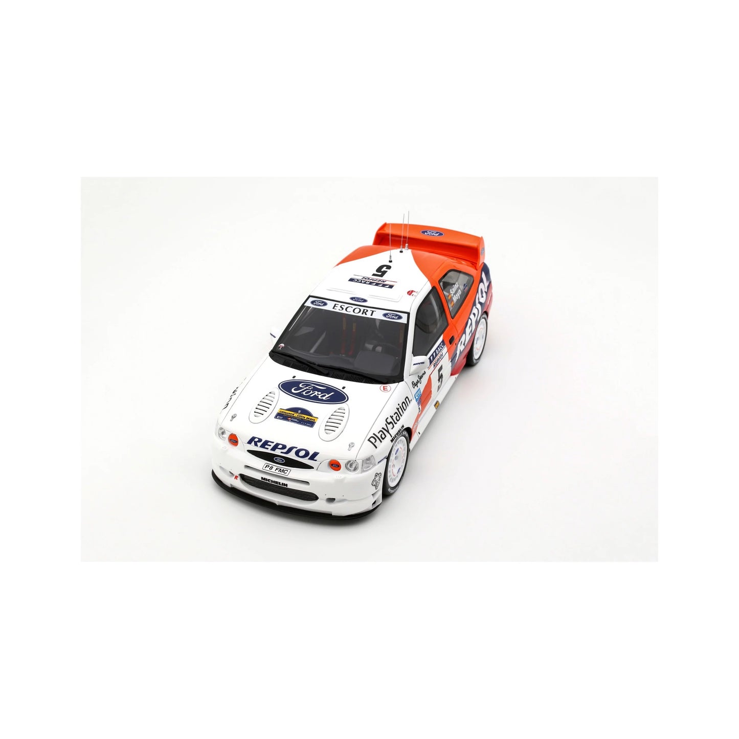 Otto 1997 Ford Escort WRC Rallye Catalunya (Sainz) White and Red 1:18