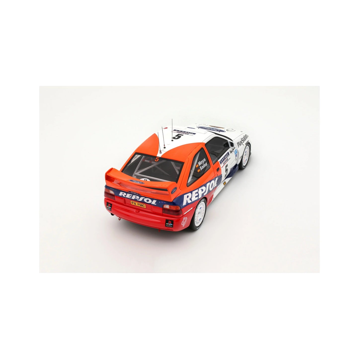 Otto 1997 Ford Escort WRC Rallye Catalunya (Sainz) White and Red 1:18