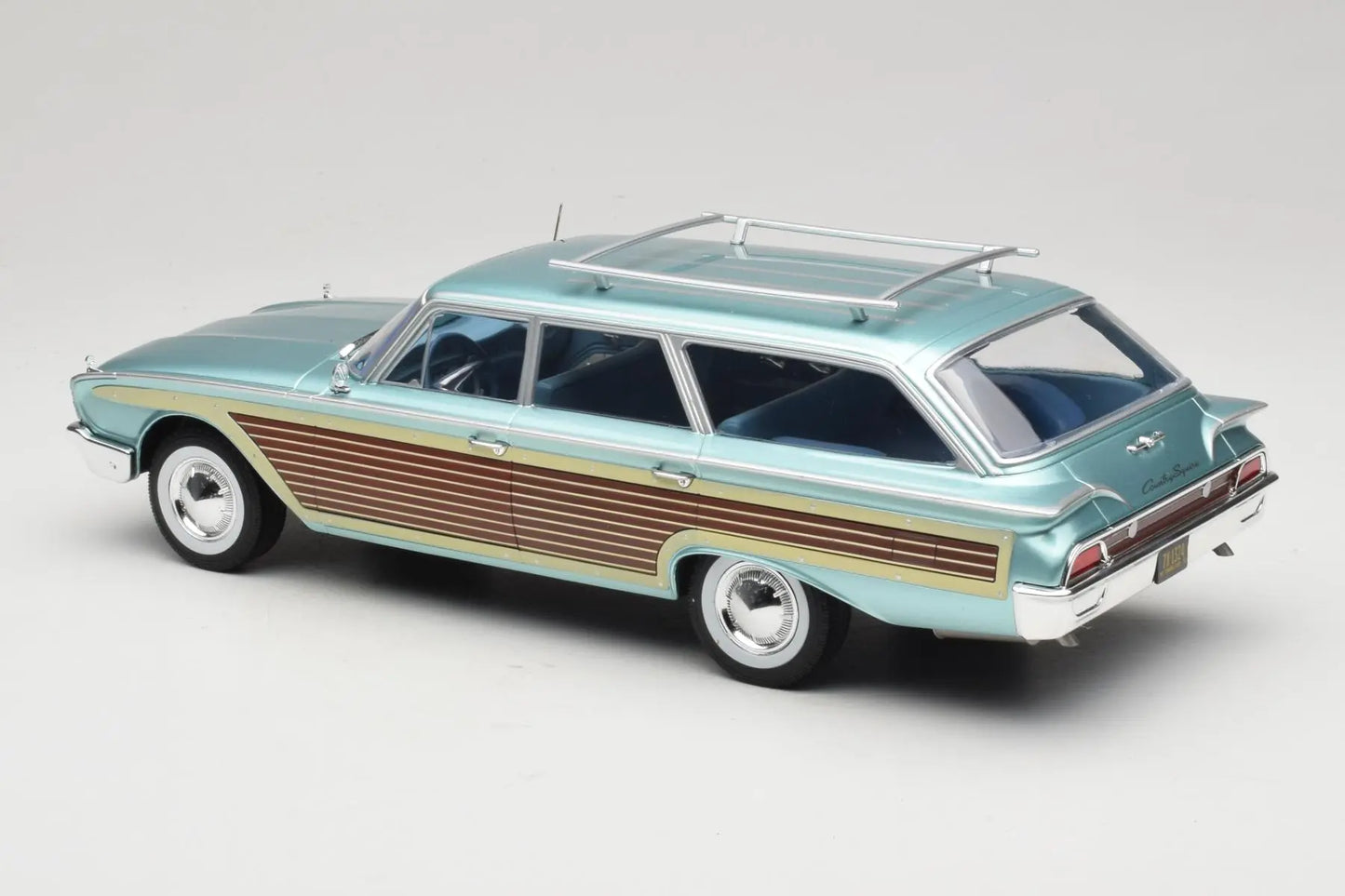 MCG 1960 Ford LTD Country Squire Blue Metallic & Woodgrain 1:18