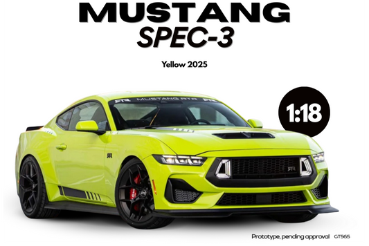 GT Spirit 2025 Ford Mustang RTR Spec-3 Coupe Yellow Green 1:18