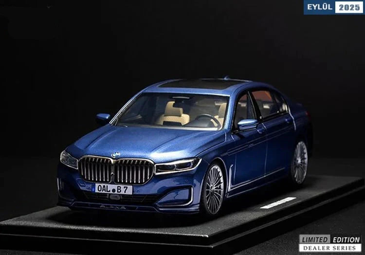 GT Spirit 2022 BMW Alpina Bi-Turbo B7 LCI (G12) Sedan 7 Series Blue Metallic 1:18 DEALER EDITION