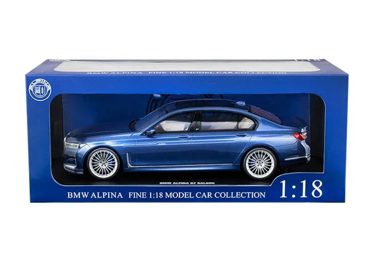 GT Spirit 2022 BMW Alpina Bi-Turbo B7 LCI (G12) Sedan 7 Series Blue Metallic 1:18 DEALER EDITION